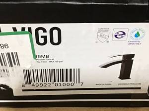 VIGO Satro Single-Handle Single Hole Bathroom Faucet in Matte Black