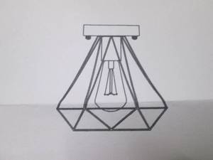 SemiFlush Ceiling Light- bulb not i...