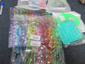 2- 24 pks Spiral Straws, Popit Toys...