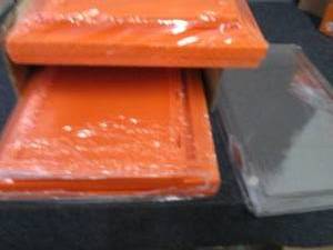 2 Orange Storage Shoe Boxes...
