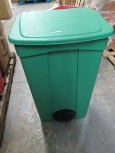 Green Step-on Waste Basket...