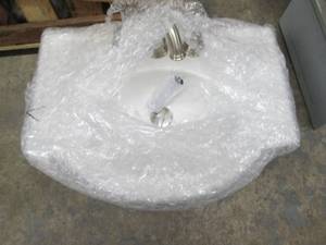 Porcelain Sink with Faucet Fixtures...