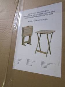 Linon Acacia TV Tray Set open box ...