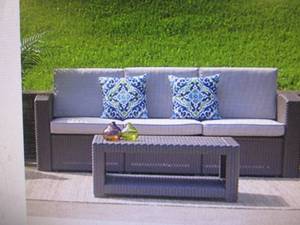 Flash Furniture Faux Rattan Patio l...