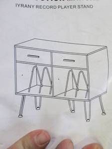 black iyrany record player stand ...