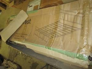 full green forest metal white bed f...