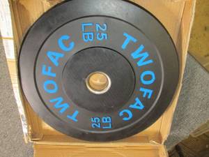 25 lb rubber weight ...