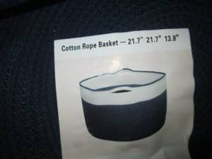 cotton rope basket ...