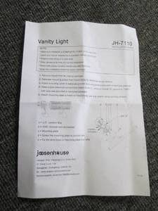vanity light ...