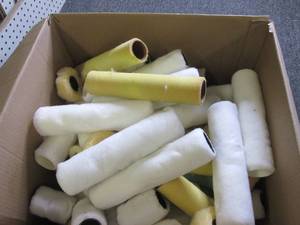 box of 70 of a variety of paint rol...