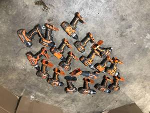 lot 13 image: Lot of assorted Ridgid Power Tools - open box customer returns review pictures tools only