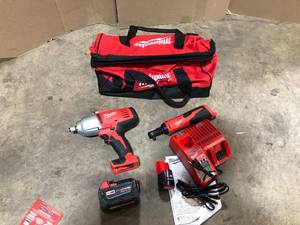 lot 15 image: Lot of assorted Milwaukee Tools various types models and conditions review customer returns see pictures