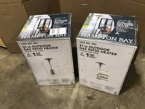 lot 16 image: Lot of 2 Hampton Bay 31 in Outdoor Gas Patio Heaters review pictures