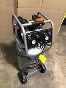 lot 17 image: Husky 20 Gal. Vertical Electric-Powered Silent Air Compressor  open box customer returns