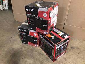 lot 27 image: Lot of 3 Dyna Glo Electric Garage Heaters open box customer returns review pictures