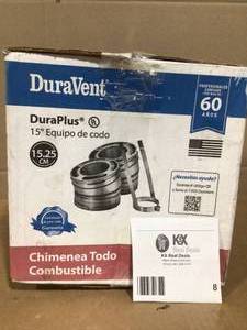 lot 8 image: DuraVent DuraPlus 6 in. 15° Elbow Kit
