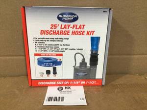 lot 12 image: Superior Pump 25 Lay Flat Discharge Hose Kit