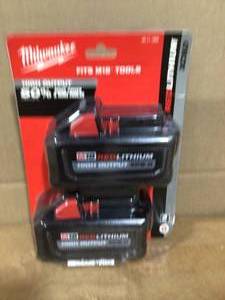 lot 43 image: Milwaukee M18 18-Volt Lithium-Ion High Output 6.0Ah Battery Pack (2-Pack) not used