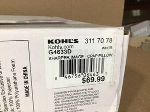 lot 62 image: Sharper Image Tomorrows pillow not used