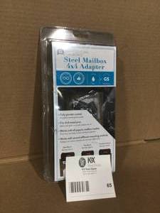 lot 65 image: Steel Mailbox 4x4 Adapter not used