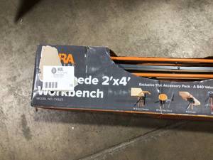 lot 70 image: BORA 30 in. x 24 in. x 48 in. Steel Centipede Work Support Sawhorse open box review pictures