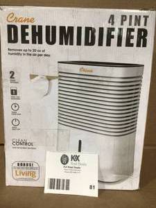 lot 81 image: Crane 4 pint Dehumidifier