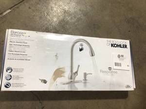 lot 89 image: KOHLER Barossa with Response Touchless Technology Single-Handle Pull-Down Sprayer Kitchen Faucet in Vibrant Stainless