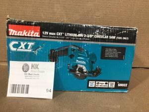 lot 94 image: Makita12V max CXT Lithium-Ion 3-38 in. Cordless Circular Saw (Tool-Only)