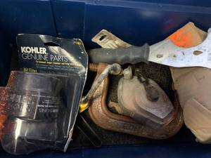 Large Tool stack bin w Items