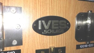 lot 3 image: Ives Schlage Hardware Display Board.