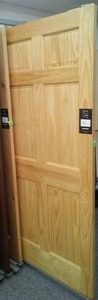 lot 38 image: Bayer 6 Panel Pine Interior Door.