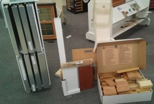 lot 73 image: Wood Samples, Rolling Storage, and more. L