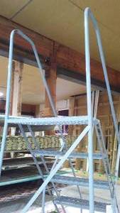 lot 534 image: Rolling Staircase With Railings Ladder
