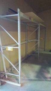 lot 555 image: (2) Sections Of Racking No Shelving
