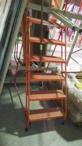 lot 557 image: 6 Step LadderStairs Portable, Railings