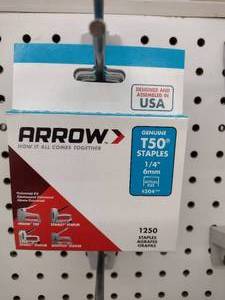 lot 103 image: Arrow T50  in. Staples (7) 1250 Count, each box.