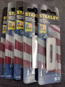 lot 105 image: Stanley Carpet Blades (5 pkgs) 5ct. ea.
