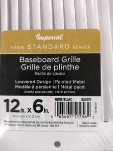 lot 116 image: Imperial Baseboard Grille 12 x 6 in. (6).