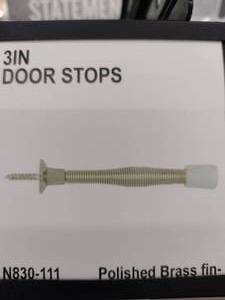 lot 178 image: 3 in. Door Stop - Polished Brass (12).