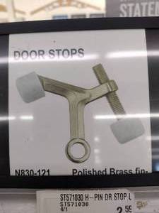 lot 141 image: Door Stop - Polished Brass (15).