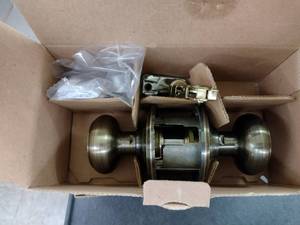 lot 145 image: Schlage Hall and Client Door Knob Set (2)