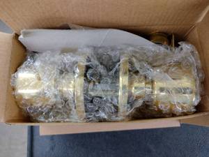 lot 149 image: Schlage Privacy Door Knobs (4) Polished Brass finish.