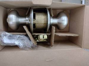 lot 153 image: Schlage Bed and Bath (2) Nickel Finish Door Knobs