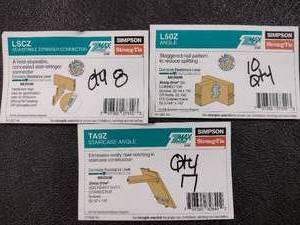 lot 256 image: Simpson Stairway Connector (35 pcs).