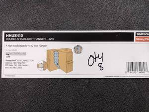 lot 257 image: Simpson Double Joist Hanger (8pcs)