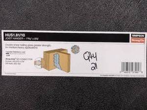 lot 258 image: Simpson Joist Hanger. 1 1316 x 8 78 (21 pcs).