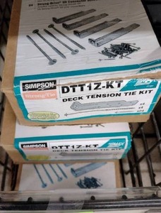 lot 261 image: Simpson Deck Tension Tie kit (3). $57 per box.