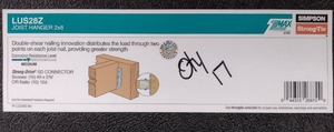 lot 269 image: Simpson, Joist Hanger (17)