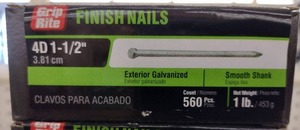 lot 289 image: Grip Rite Finish Nails (13)