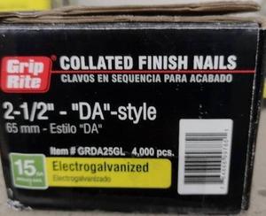 lot 332 image: Grip Rite Collated Finish Nails, 2-12, DA Style. 4000